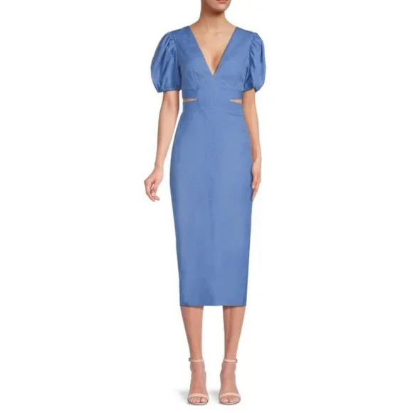 linen pastel dress XS